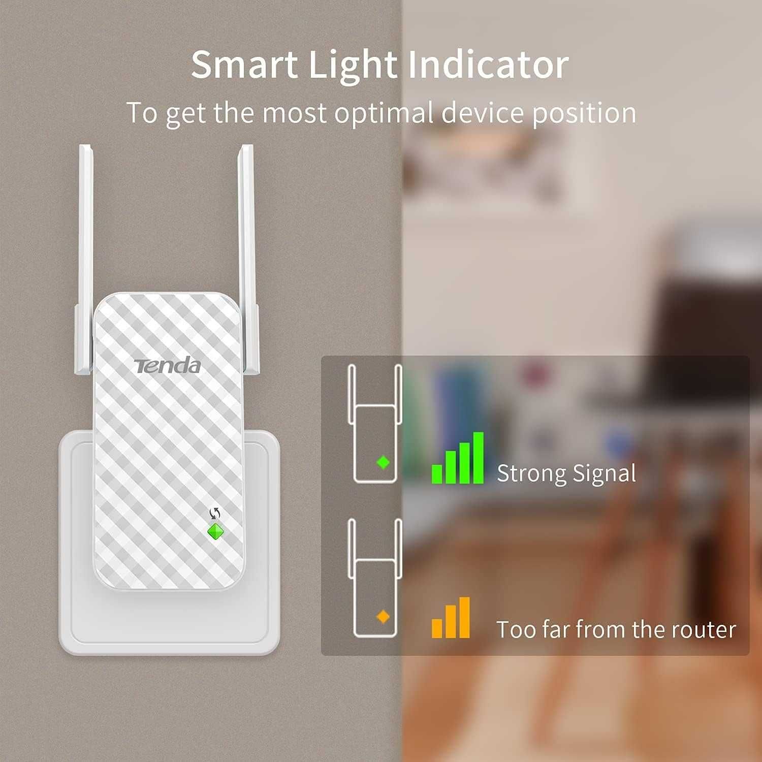 Wzmacniacz sygnału Repeater Wi-Fi Tenda A9 dwie anteny 300 Mbit/s