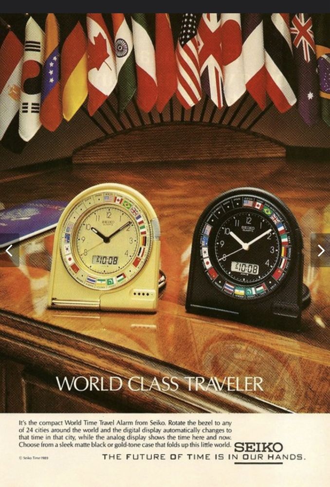 Часы Seiko World Time Travel clock 27995 cal.