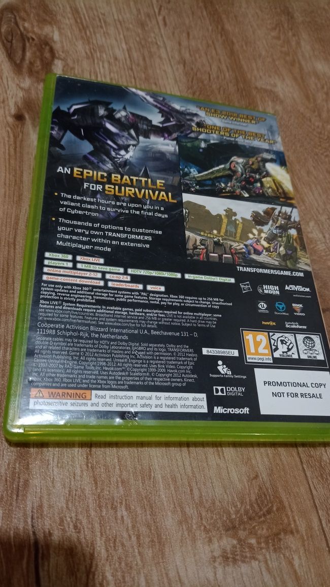 Гра для xbox 360 Transformers fall of cybertron