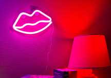 NEON LED USTA lampka nocna na ścianę USB pokój garaż impreza bar