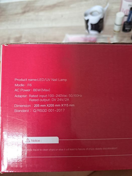 Lampa do paznokci zestaw