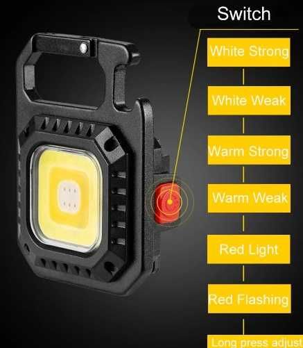 Міні LED ліхтар з магнітним COB-світлом, USB type C, W 5130