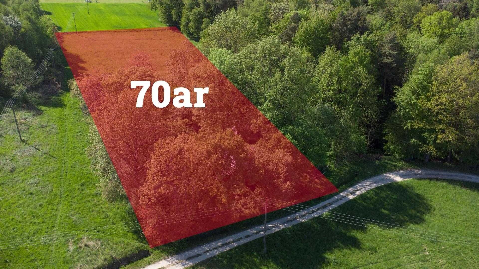 Sprzedam działkę 70ar w spokojnej okolicy, 15 min od jasła