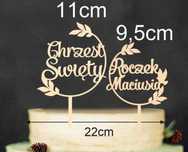 Topper Roczek Chrzest * Glamour * 2szt