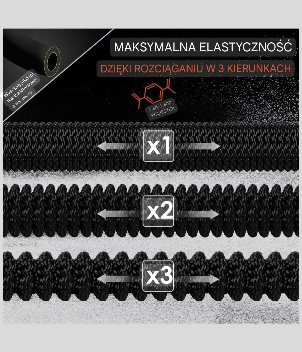 Wąż ogrodowy KESSER® Premium elastyczny 45m - czarny - komplet