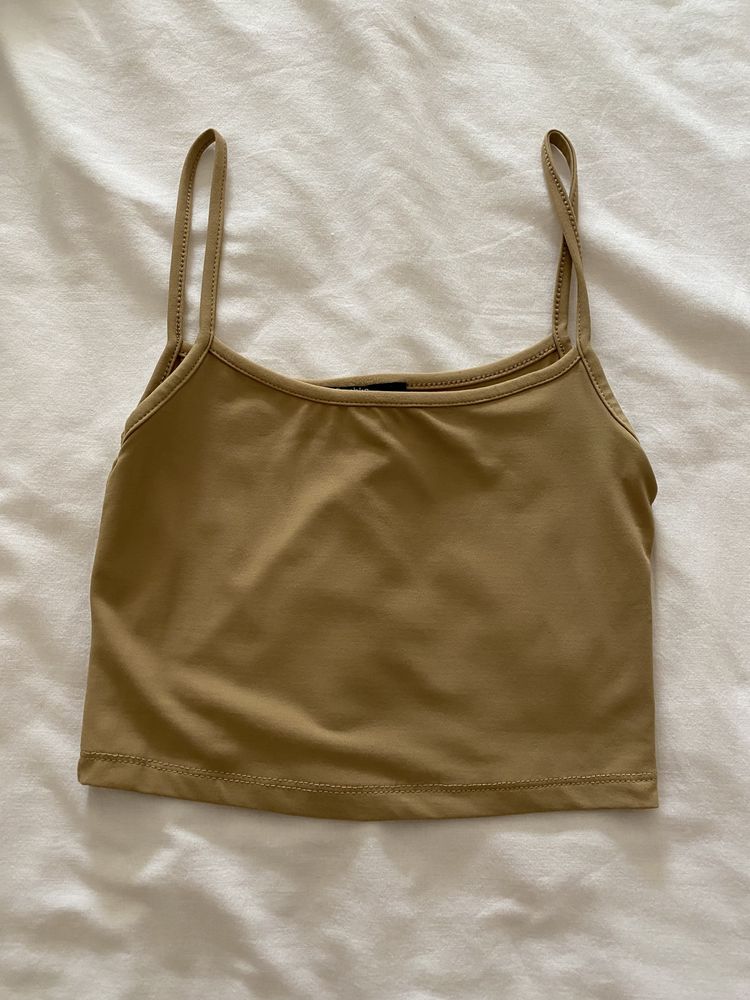 Crop Top Creme Bershka