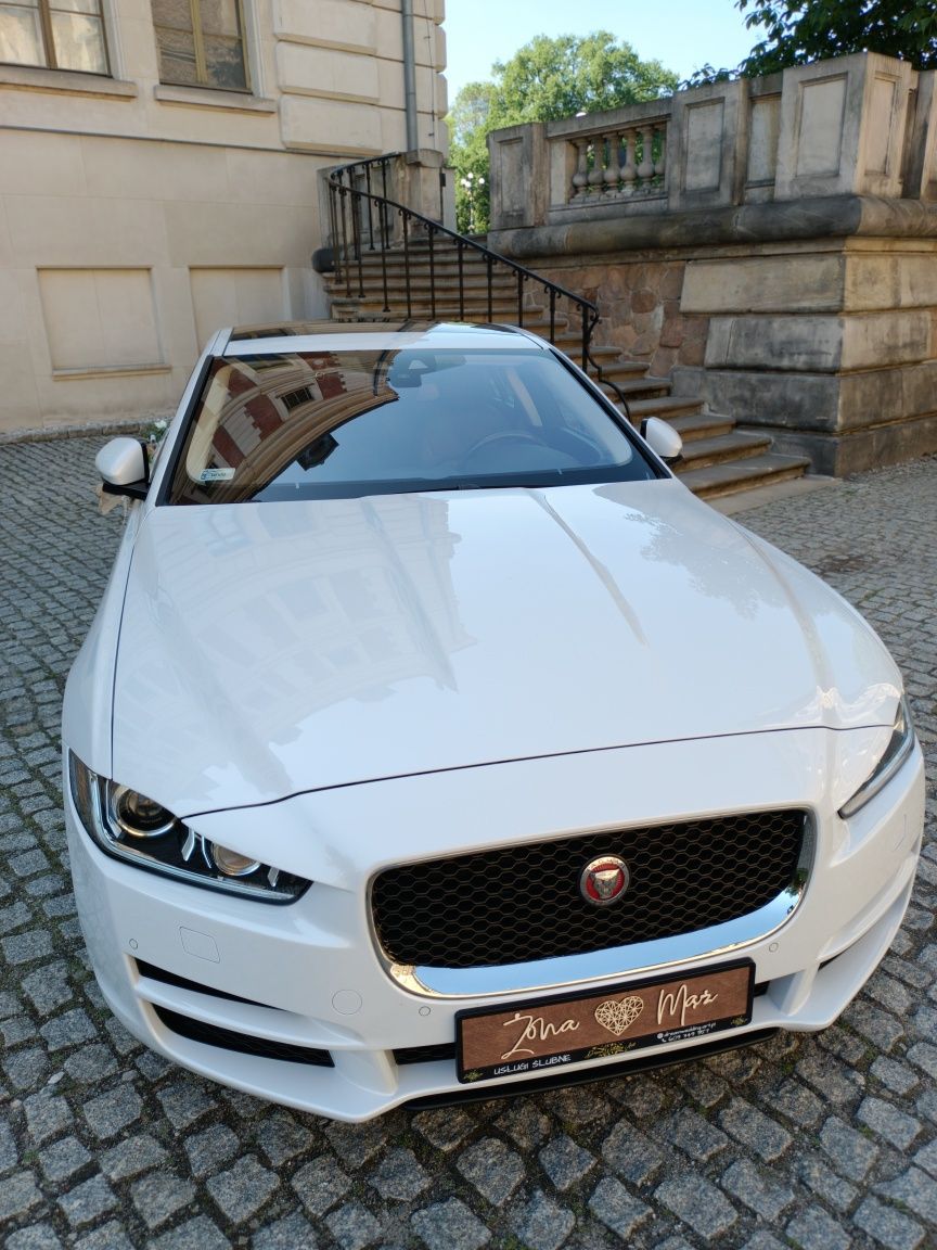 Jaguar xe biały 340 KM auto do ślubu Tychy Oświęcim Olkusz Chrzanów
