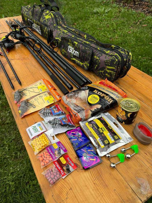 Zestaw karpiowy Hard Carp 3.6m z alarmami, gotowy zestaw wędkarski