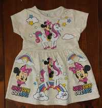 TRG Kids,Bawełniana sukienka, beżowa Minie Mouse, rozmiar 80/86