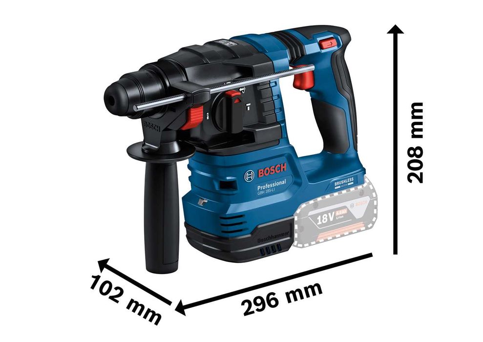 Bosch GBH 185-LI Młot akumulatorowy SDS plus 18V solo, w kartonie