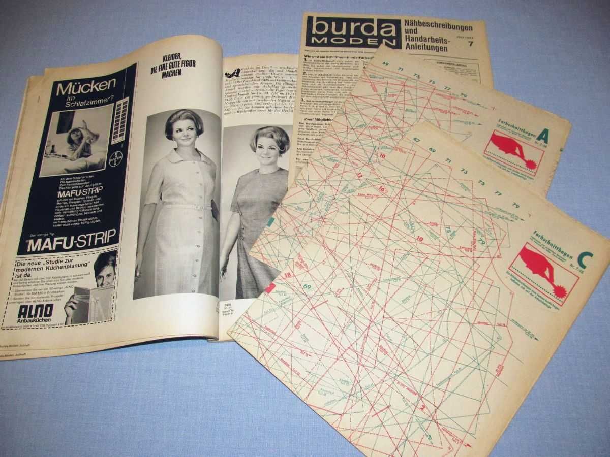 Burda Moden 7/1968 + wykroje Vintage