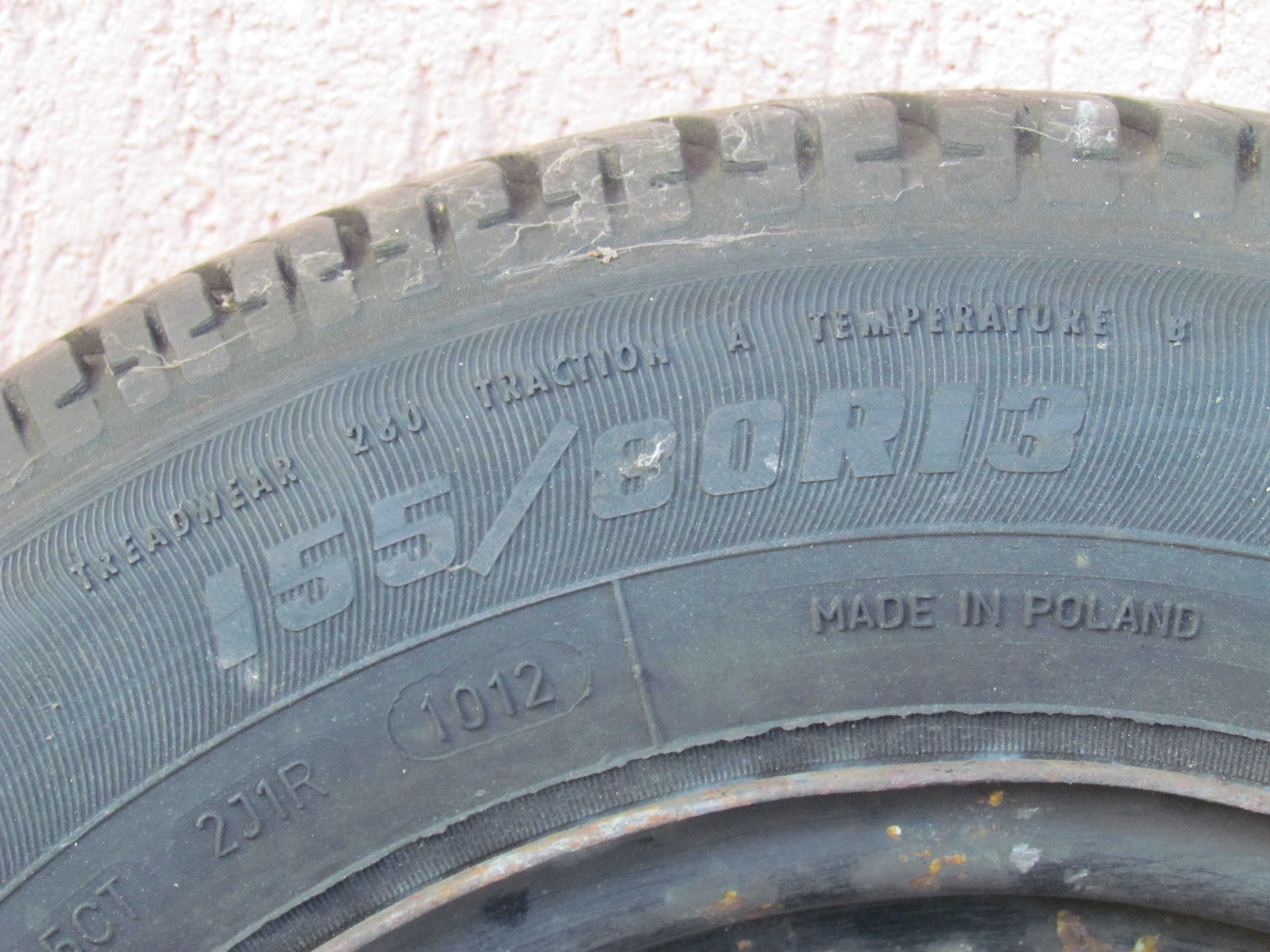 Sprzedam opony z felgami 155/80 R13