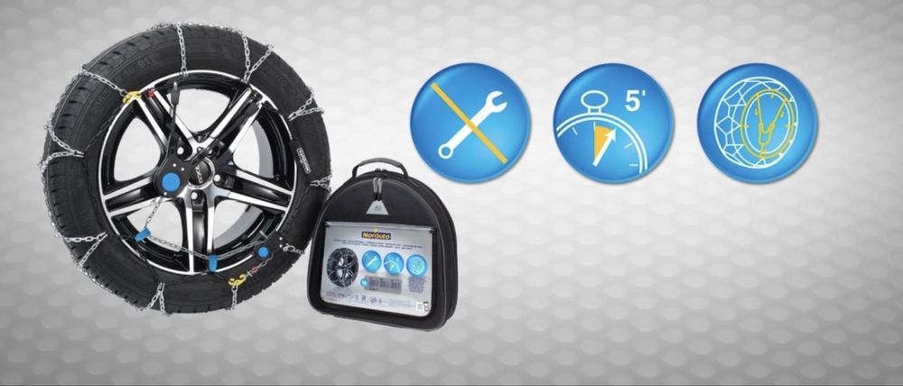 Nowe łańcuchy śniegowe Norauto 80 – 9 mm, idealne dla opon 205/55/16"