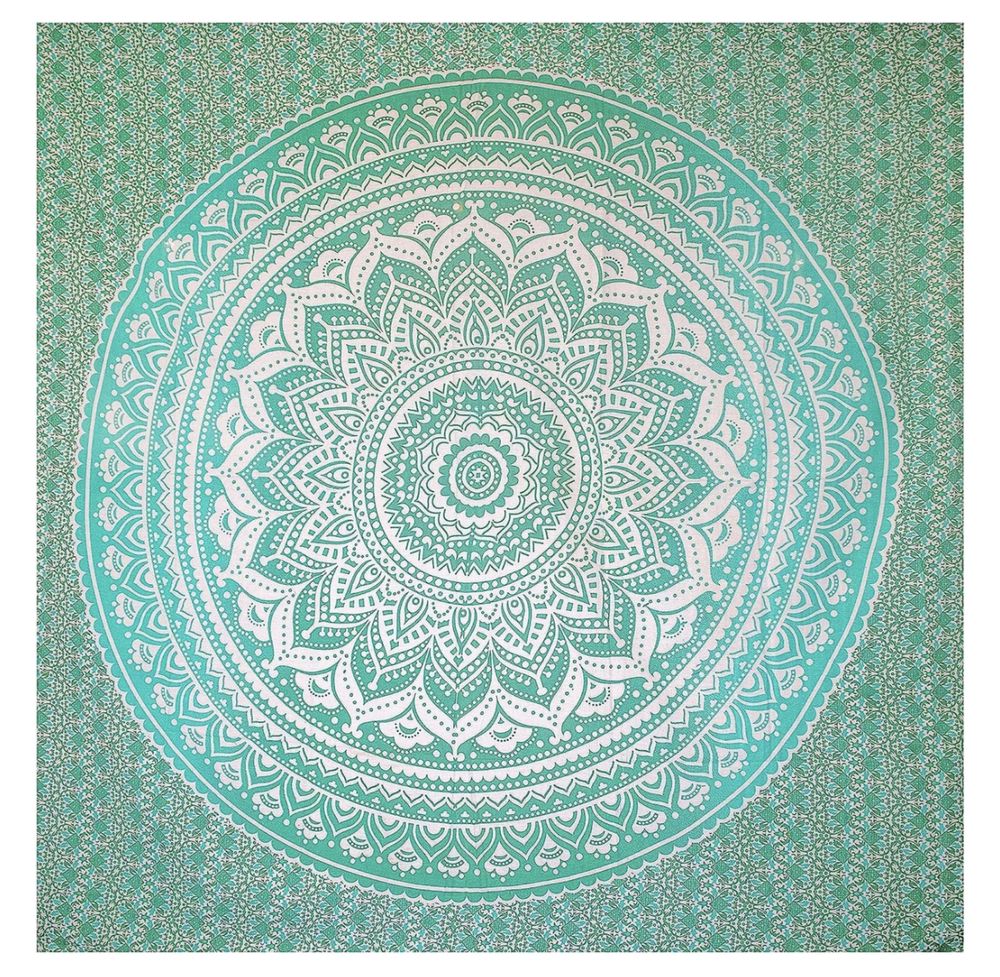 Mandala Tapestry 210x130, zielony