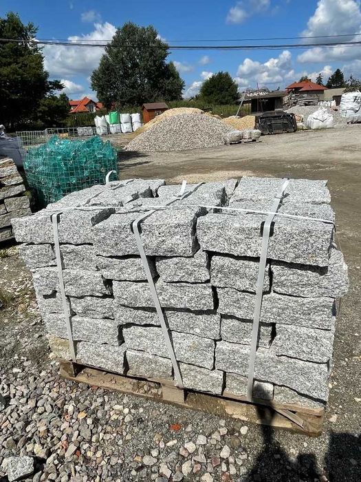 Krawężnik granitowy jasnoszary (obrzeża, kostka, oporniki)