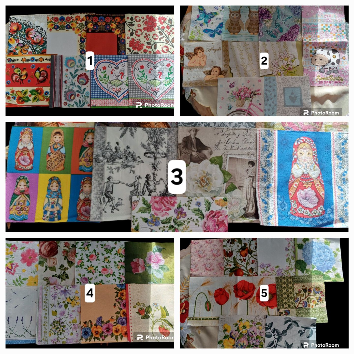 Serwetki 1 -Zestaw serwetek decoupage 8 szt/4 zł