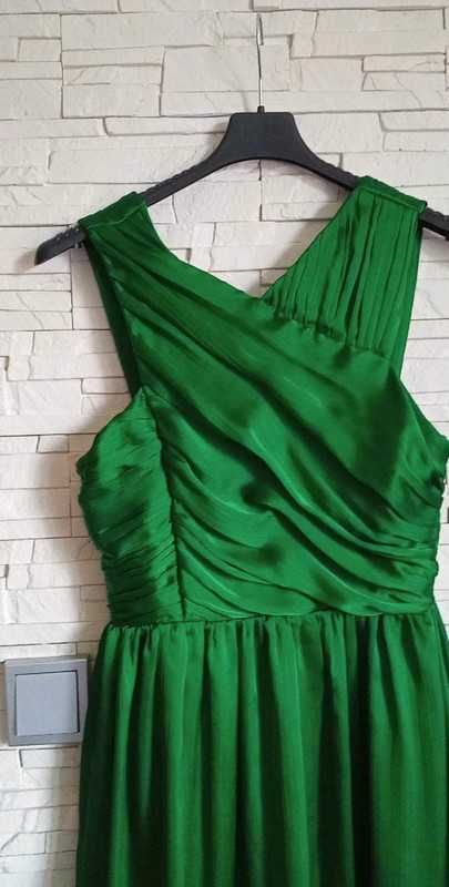 Sukienka midi, zielona, impreza H&M