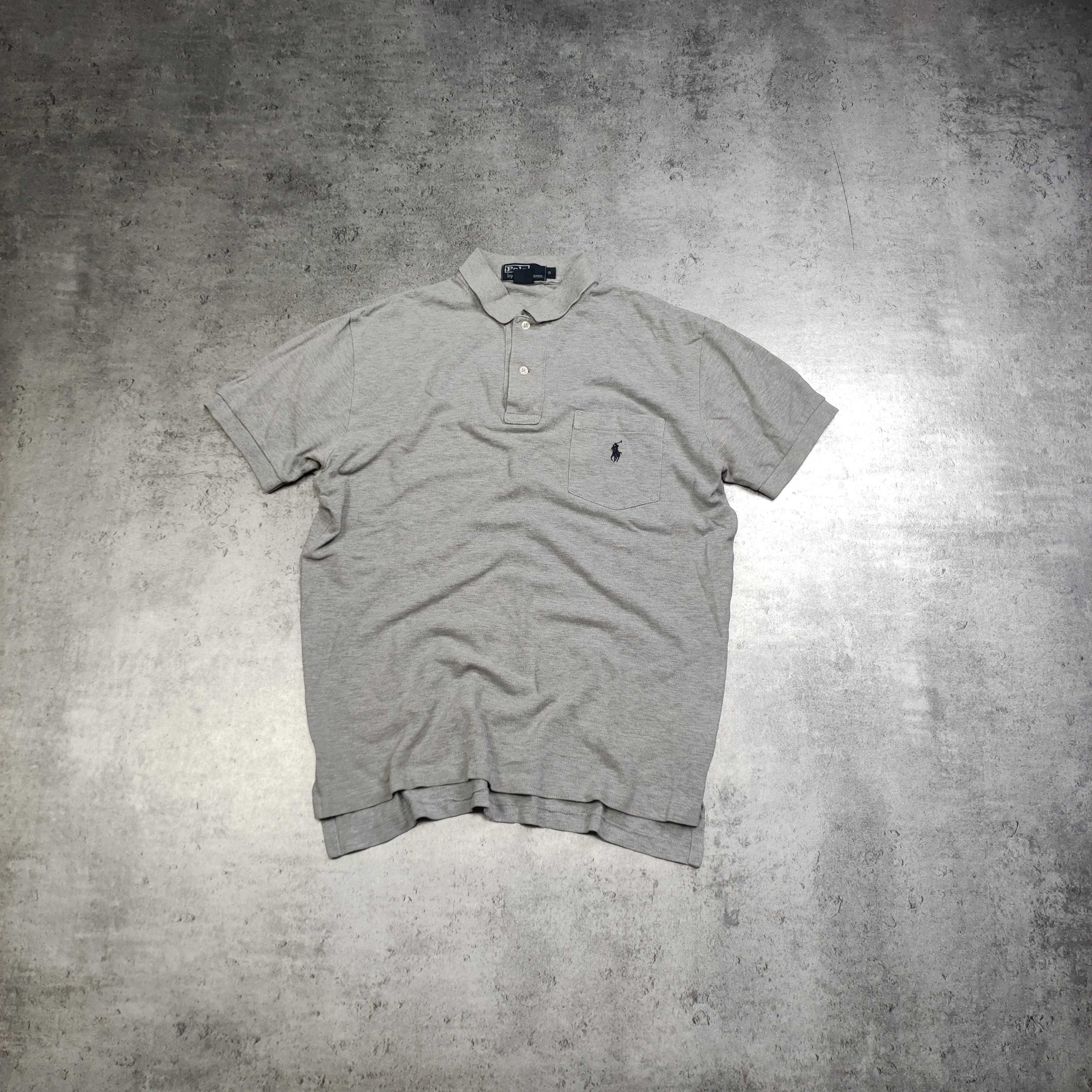 MĘSKA Koszulka PREMIUM Pleciona Bawełna Polo Ralph Lauren Kieszonka RL