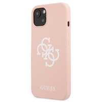 Guess Etui Silicone 4G Logo do iPhone 13 Mini 5,4" Różowy