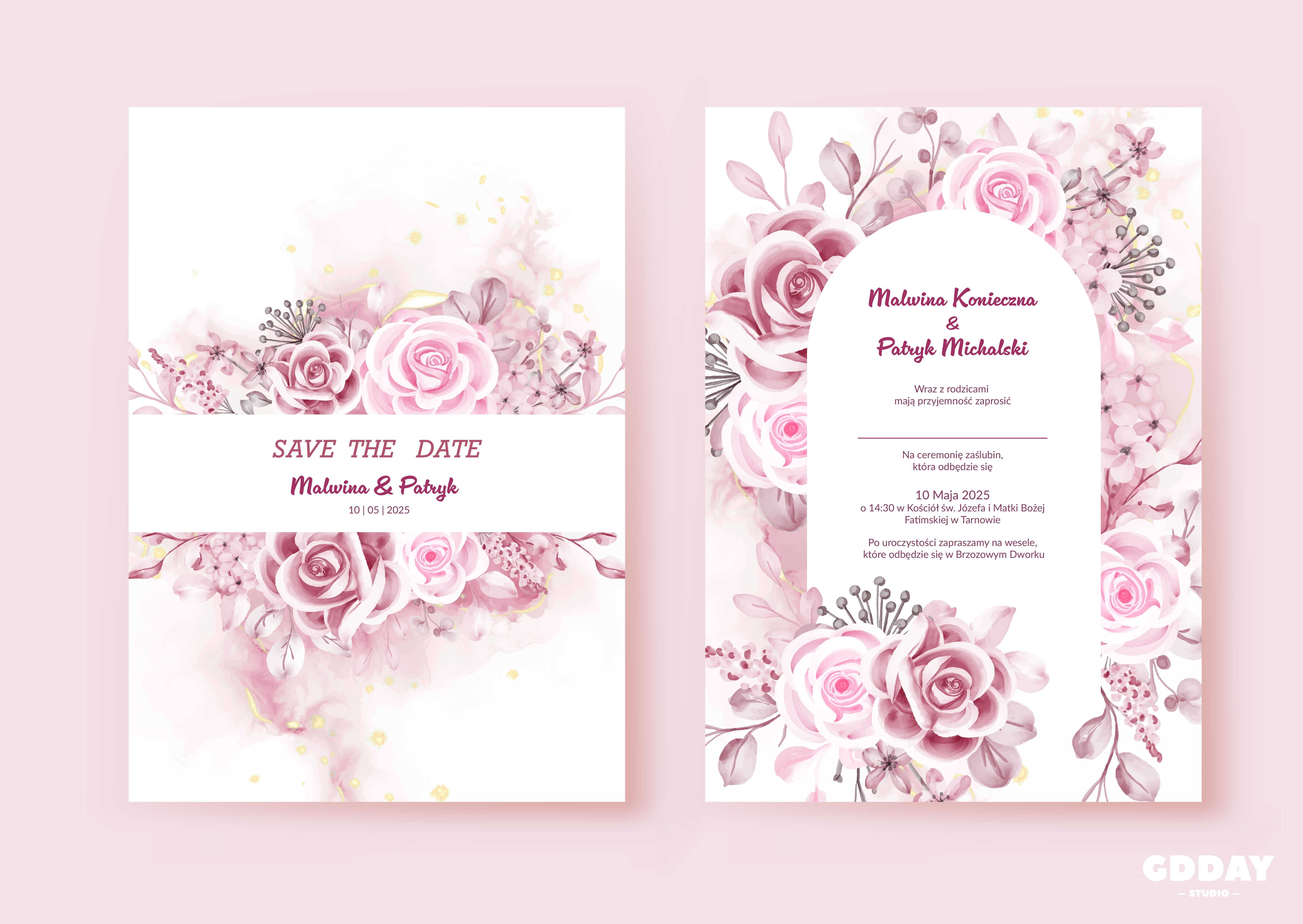 Projekt Zaproszenia, Winietki, RSVP, Ślub, Urodziny, BabyShower + DRUK