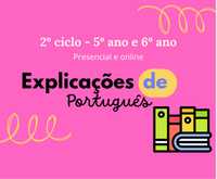 Explicações de Português - 5° ano e 6° ano (presencial e online)