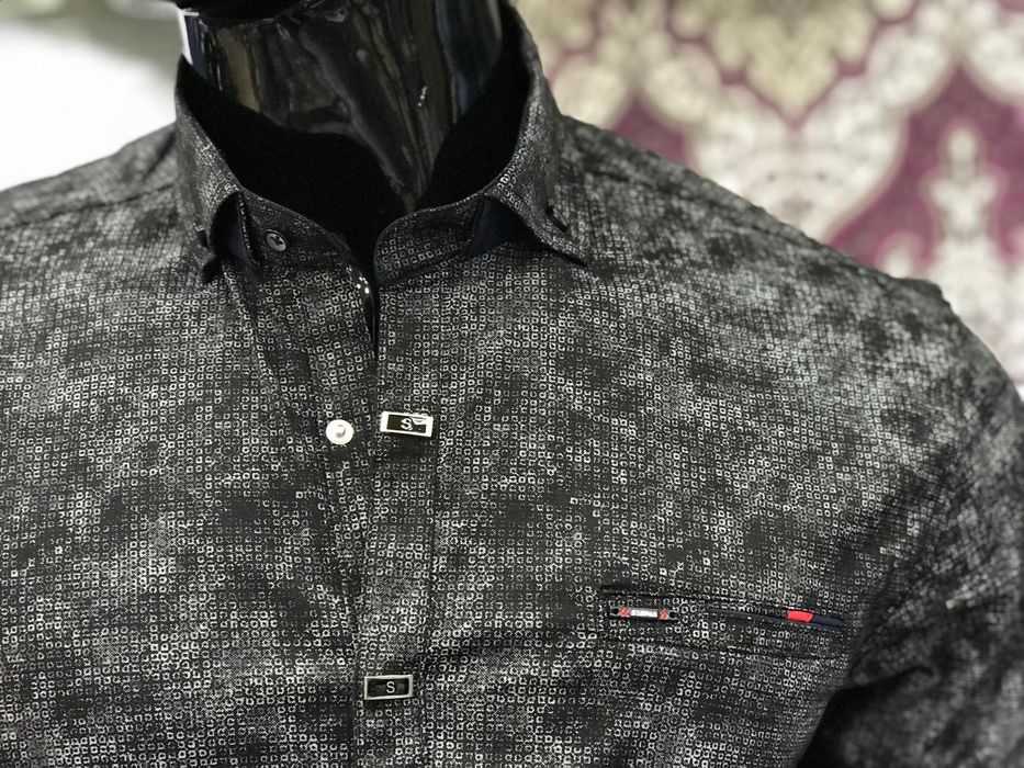 Koszula męska Taliowana Slim-fit Turecka lycra ciemna M L XL XXL XXXL