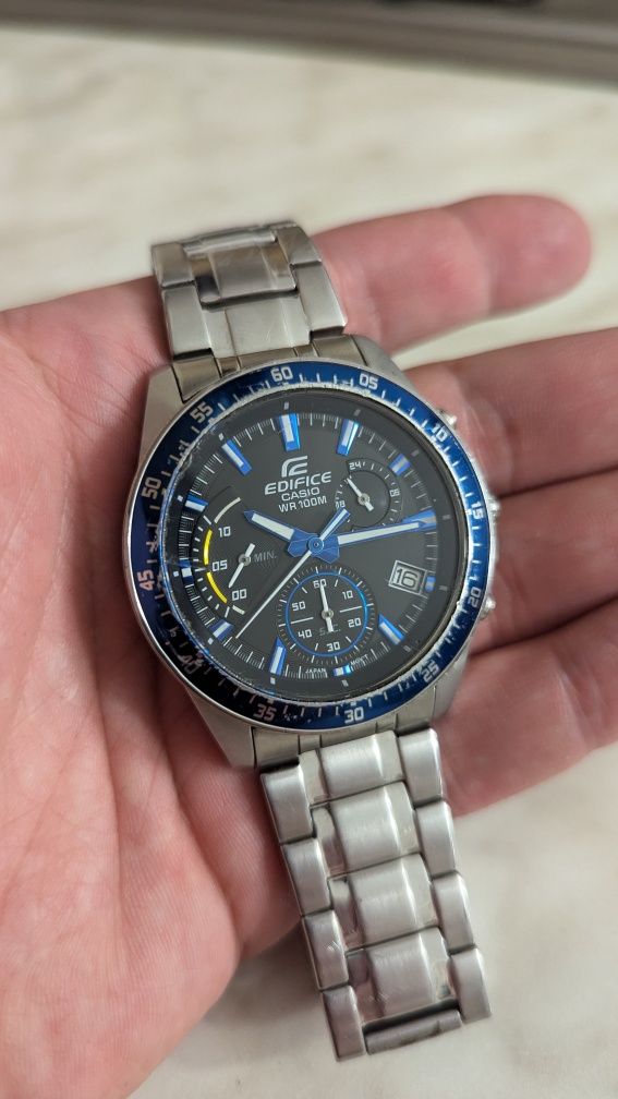 Часы Casio edifice EFV 540 chronograph, годинник хронограф касіо