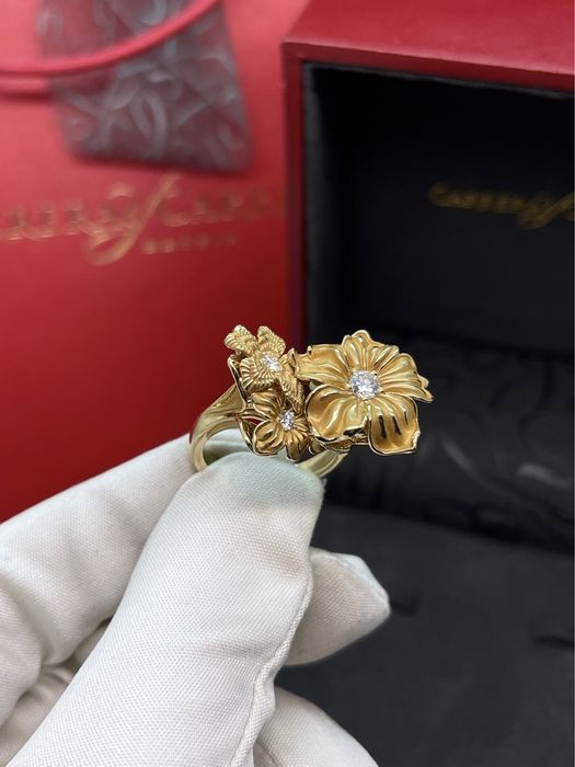 Золотое кольцо Carrera Y Carrera Оригинал с бриллиантами