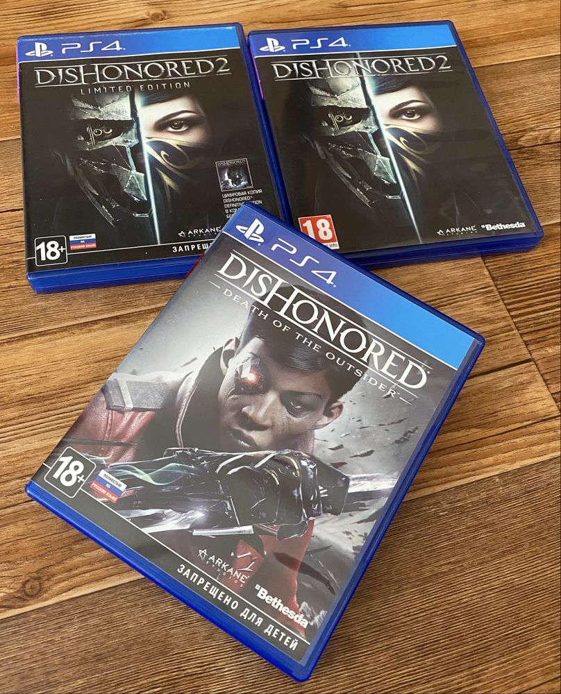 Sony PS4: Ведьмак, DMC, Doom, Dishonored, The Evil Within, Uncharted.