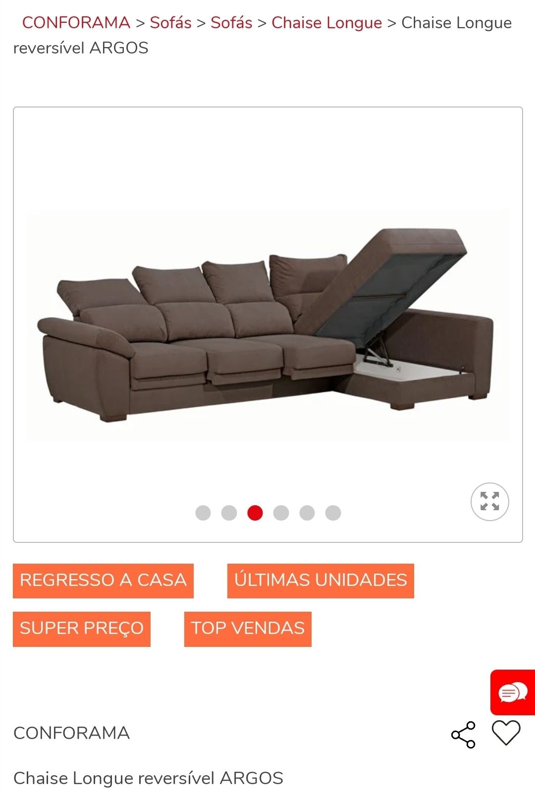 Sofá NOVO com chaise loungue