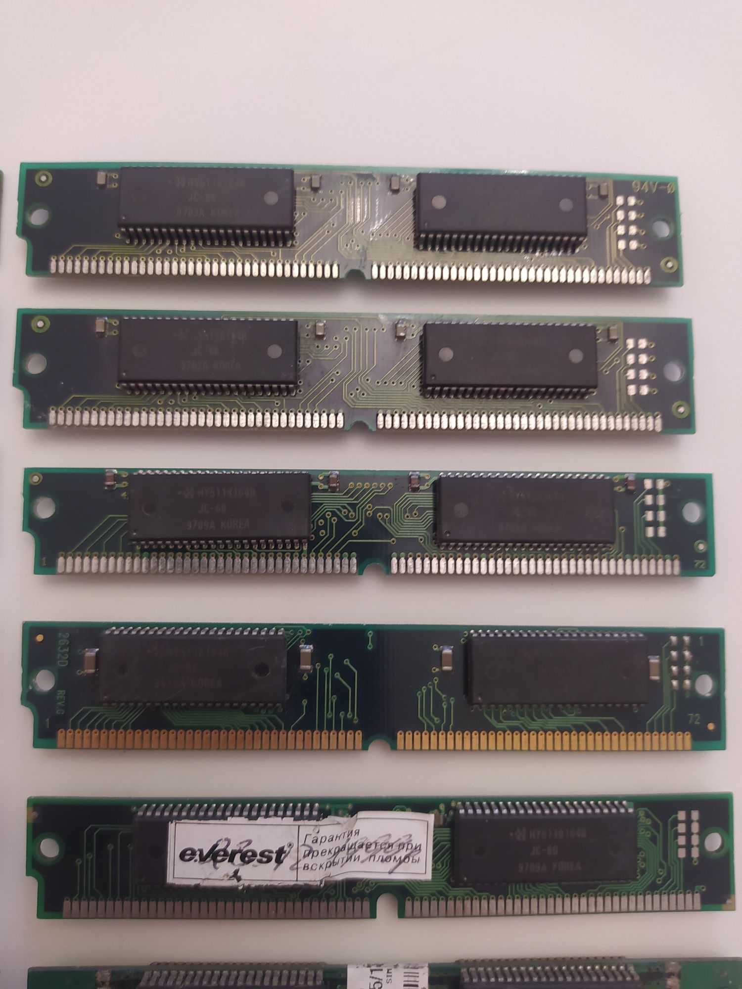 Стара ретро память ОЗУ RAM simm dimm