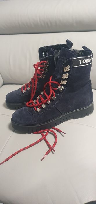 Botki trapery ze skory naturalnej Tommy Hilfiger 41
