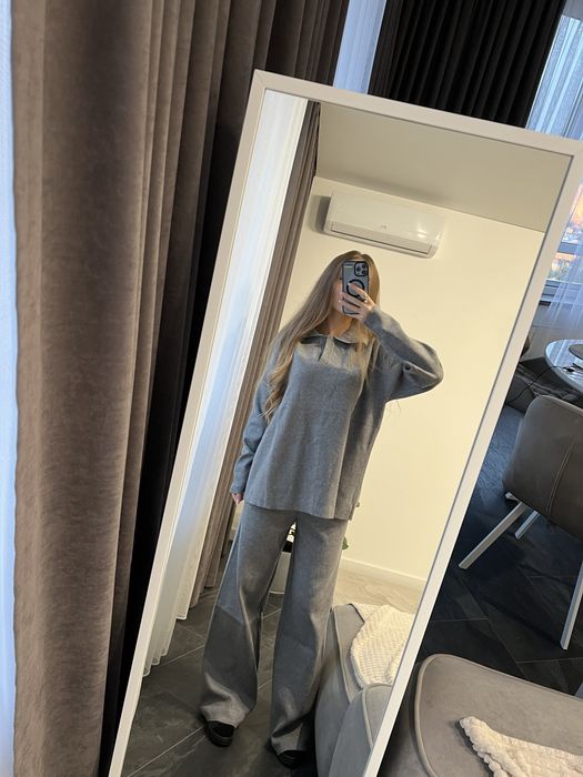 Костюм вязаный двойка свитер и брюки