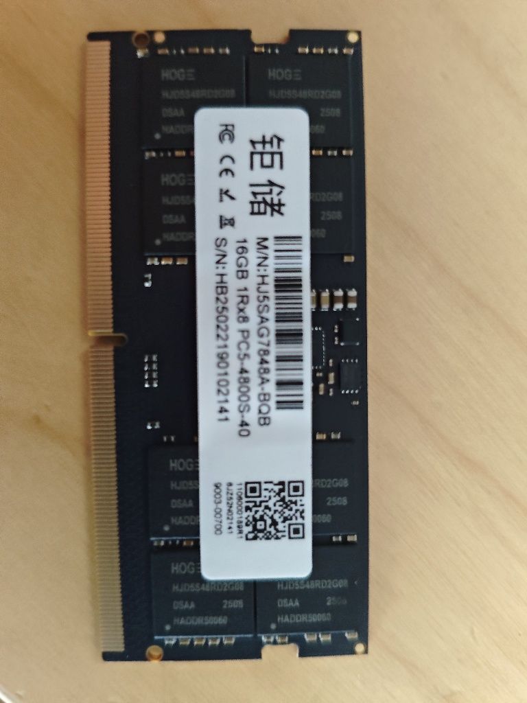 Pamięć RAM so-dimm ddr5 4800mhz, 16gb