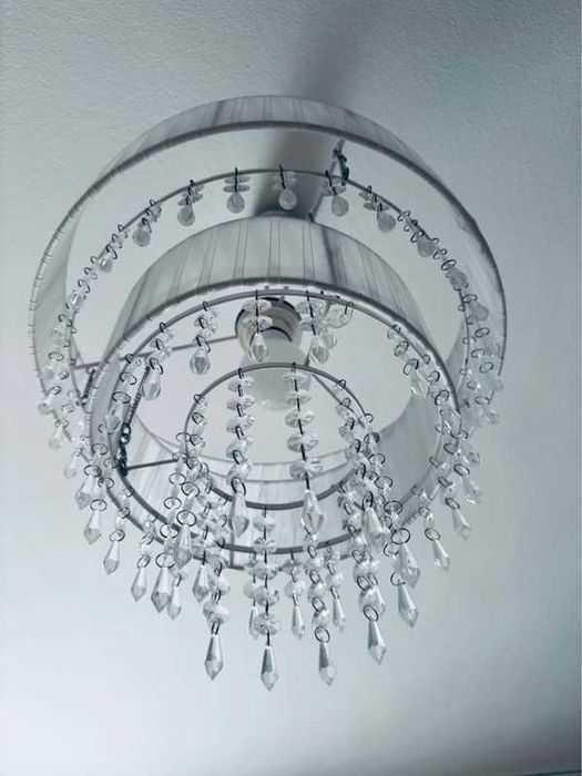 Żyrandol lampa z kryształkami do salonu, sypialni
