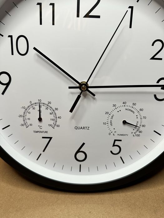 Zegar wewnętrzny i zewnętrzny temperatura wilgotność