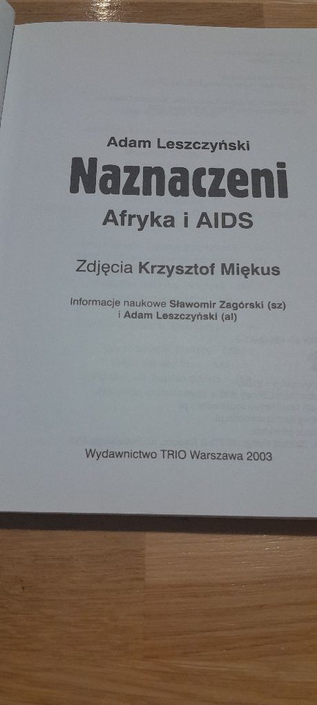 Naznaczeni Afryka i AIDS- Adam Leszczyński książka