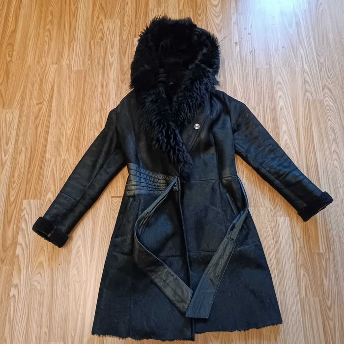 Дублёнка женская  б/у натуральный мех размер М