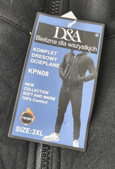Wyprzedaż Nowy komplet dres bez kaptura męski ocieplany 3XL XXXL