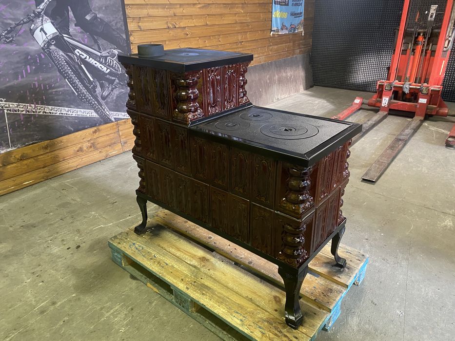 piec kuchenny kaflowy szamotowy, kuchnia kaflowa węglowa, angielka