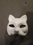 Biała maska kota therian mask