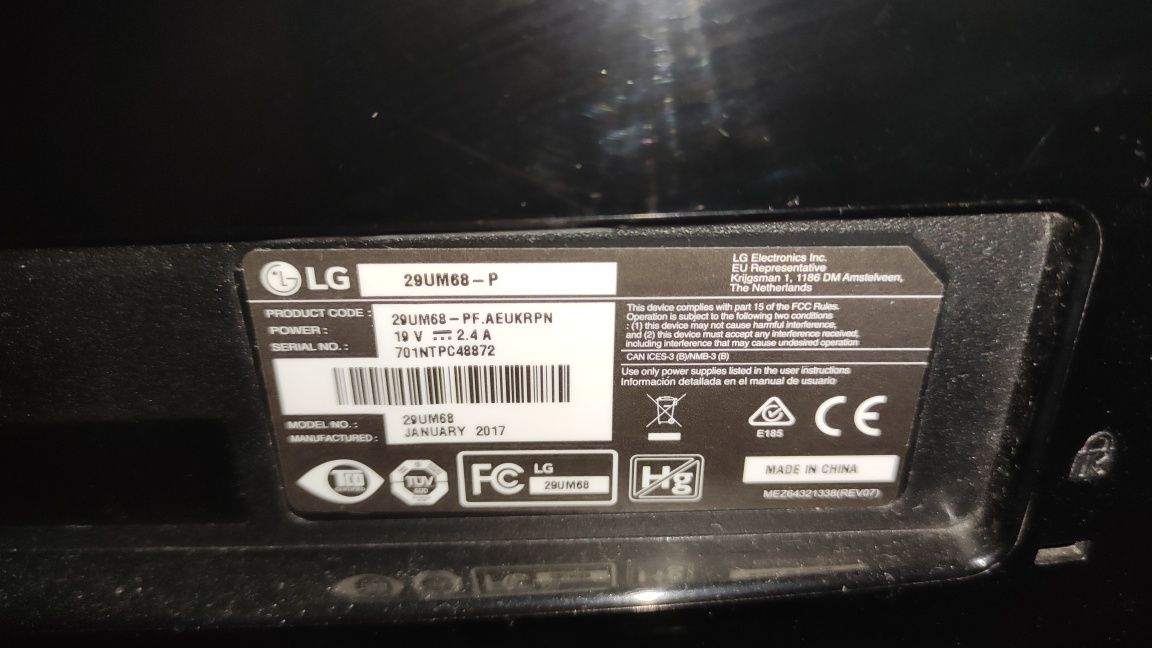 Monitor LG 29 stan db