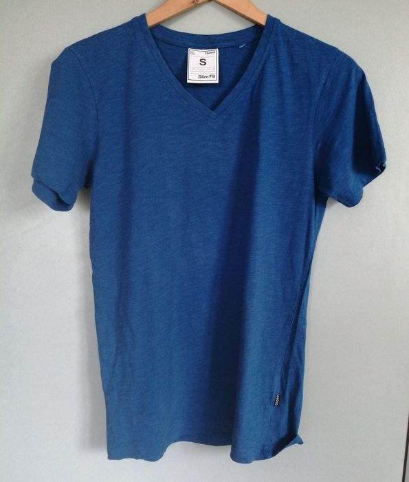 T-shirt croop S niebieski