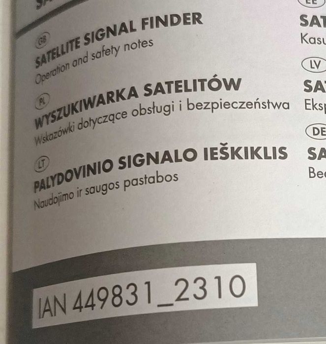 Urządzenie do ustawiania anteny satelitarnych