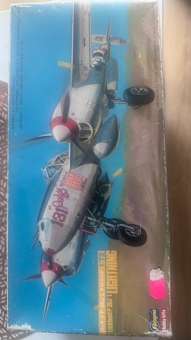 Model do sklejania samolot Lockheed p-38j lightning hasegawa hobby kit