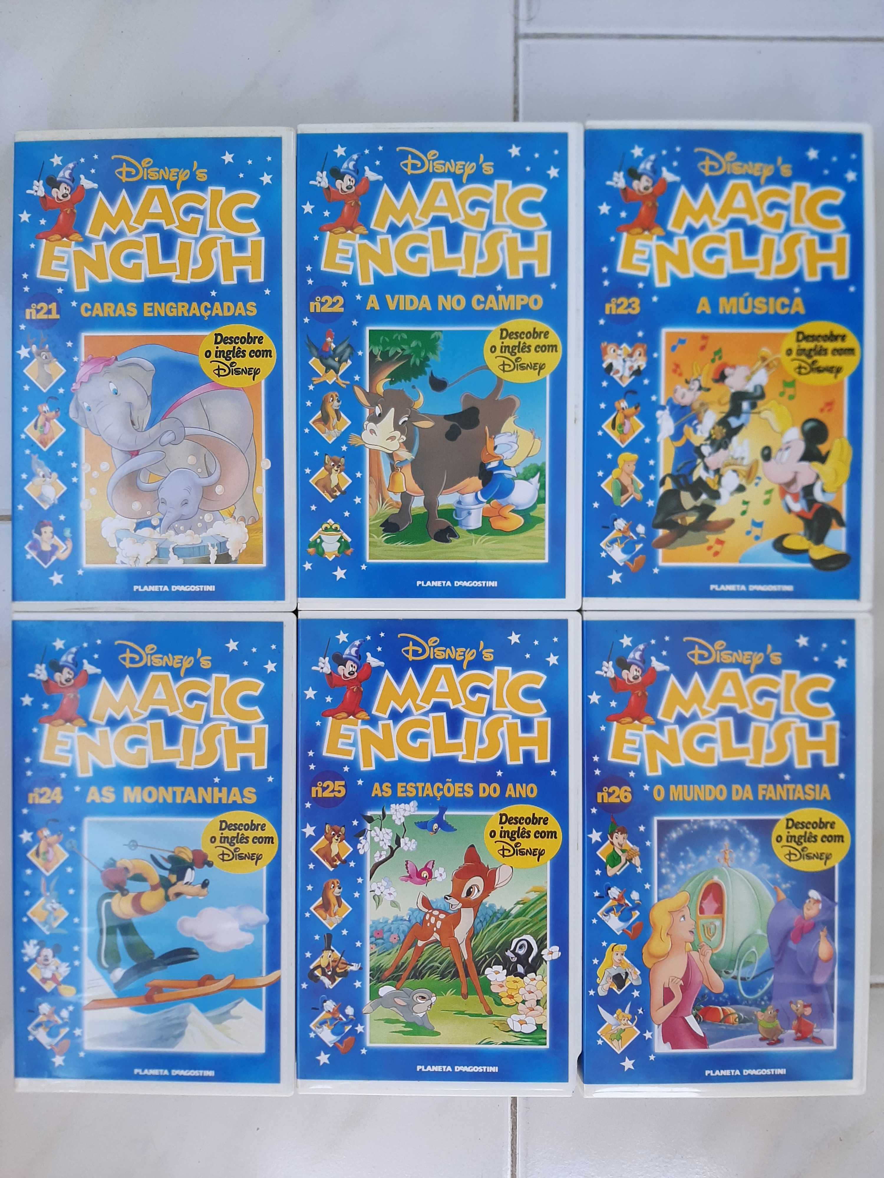 Livros e cassetes - Disney's Magic English