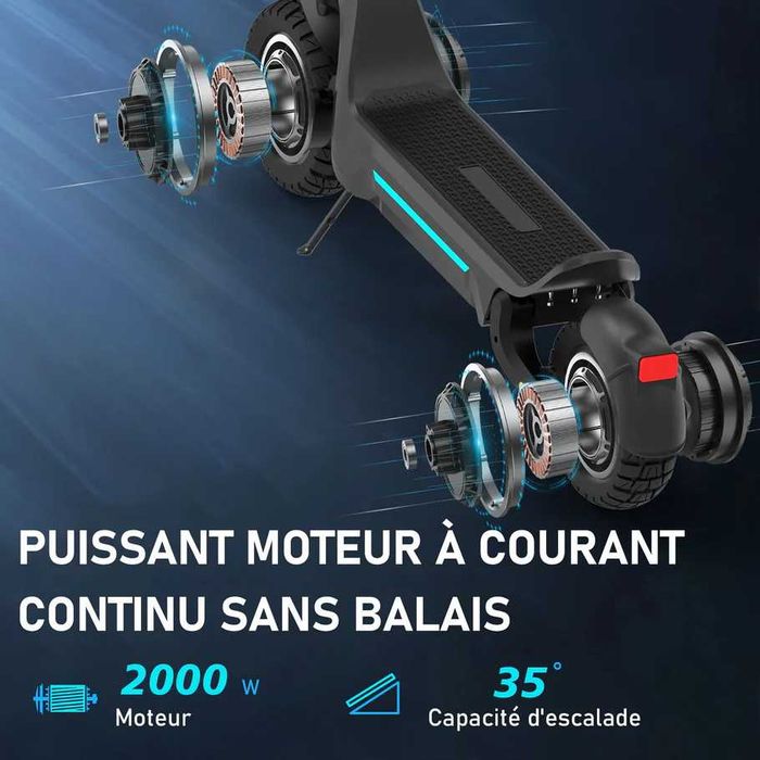 Trotinete elétrica 2000W (1000W x 2) 50km/h