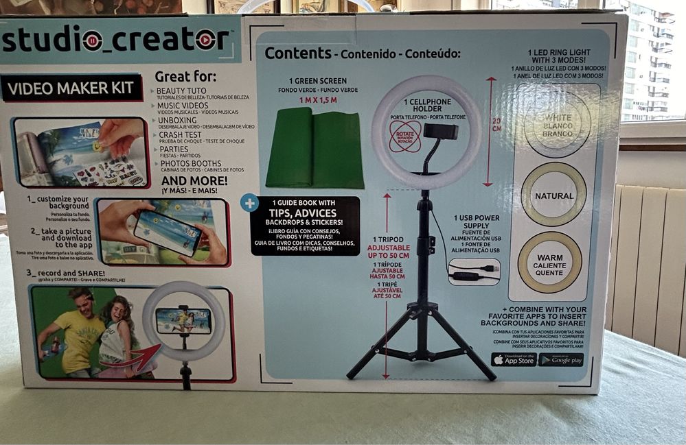 Ring light -  Video Maker Kit - Studio Creator (NOVO)