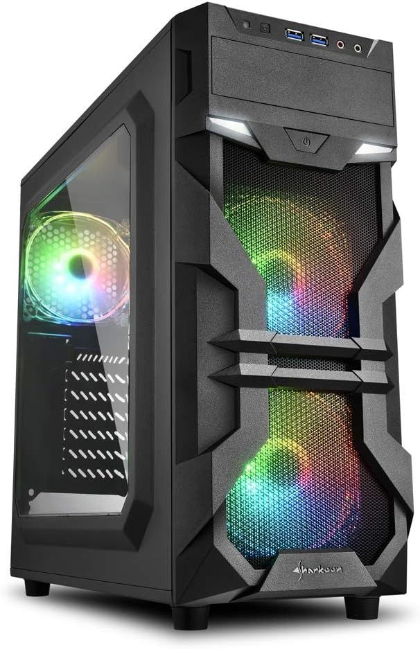 Sharkoon Vg7-W Rgb Obudowa Komputerowa  Usb 3.0 Pc Czarna