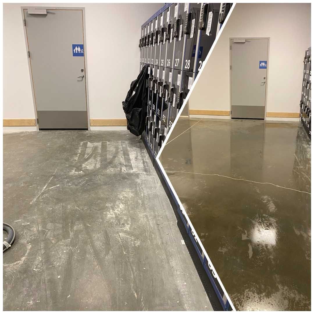 Mycie maszynowe posadzek m.in. parkingów podziemnych, hal, sklepów